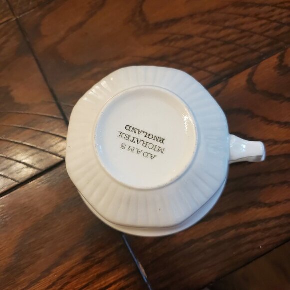 English Ironstone Adams Empress White Tea Coffee Cups Set of 5 No Plates - Picture 3 of 6